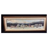 PANORAMIC NORMAN ROCKWELL FRAMED PAINTING,