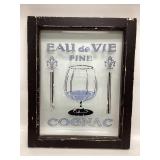 "EAU de VIE FINE COGNAC" vintage-style bar