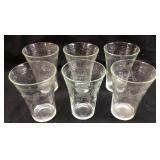 6 Vintage Pepsi Cola Drinking Glasses