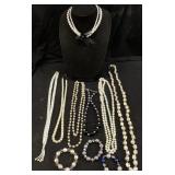 ASSORTED COSTUME PEARL JEWELRY