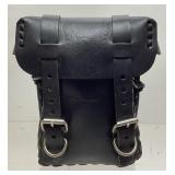 HARLEY-DAVIDSON BLACK LEATHER SIDE BAG