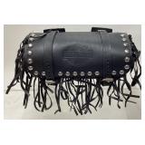 HARLEY-DAVIDSON BLACK LEATHER STUDDED SISSY BAR