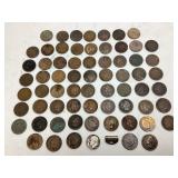 66 ASSORTED 1883-1908 INDIAN HEAD PENNIES & 1948