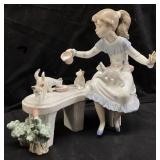 LLADRO MEAL TIME FIGURINE #6109, GIRL FEEDING