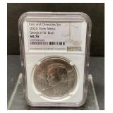 2021 NGC MS70 George H.W. Bush silver medal