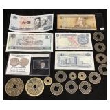 ASSORTED WORLD CURRENCY, CHINA, SINGAPORE,