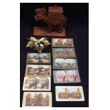 ASSORTED COLLECTIBLES, WOODEN MULE FROM BUZZARD