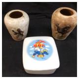 (3) 1982 WALLACE BERRIE & CO. SMURFS TRINKET BOX