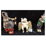 (3) WOODEN SCULPTURE LADY FROM BALI, VTG.