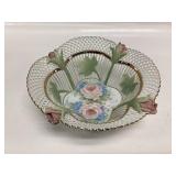 RomAmerica lace-porcelain Basket Hand Painted by