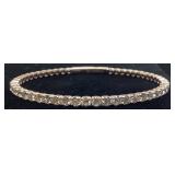 14KT ROSE GOLD DIAMOND BANGLE BRACELET, 3.94cts