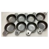 8 Vtg. Carson Pewter Porringer Bowls with handles