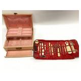 Antique Travel Manicure And Grooming Set With
