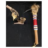 (2) NATIVE AMERICAN TRIBAL CEREMONIAL BULL HORN