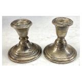 (2) WEIGHTED STERLING SILVER CANDLESTICK HOLDERS