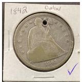 1842 Liberty Seated Silver Dollar