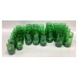 Vtg. Anchor Hocking Forest Green Roly Poly
