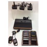 VINTAGE ATARI 2600 VIDEO GAME CONSOLE WITH 12