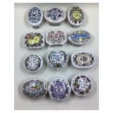 12pc 1983 Franklin Porcelain music boxes