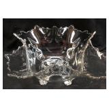 MID CENTURY CAMBRIDGE GLASS CHANTILLY CRIMPED 4
