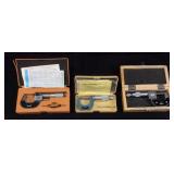 (3) 2 MITUTOYO OUTSIDE MICROMETERS & 1 CHINA