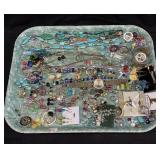 Assorted Costume Jewelry, Brooches, Rings,