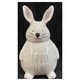 RAE DUNN ARTISAN COLLECTION BUNNY LOVE COOKIE JAR