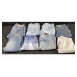 ASSORTED VTG. & Y2K STYLE JEANS, SIZES 0 & ,