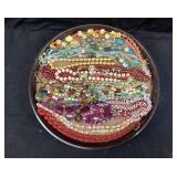 Assorted Beaded Costume Necklaces, Some Handmade