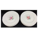 SET OF 13 SPODE BILLINGSLEY ROSE DINNER PLATES,