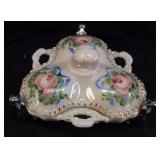 MID CENTURY CAMBRIDGE GLASS CROWN TUSCAN 3 PART