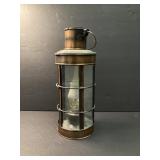 Vintage Nautical Ship Oil Lantern Caged Glass
