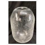 BLENKO CRACKLE GLASS VASE, 12in H