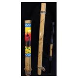 (3) Native American Rainsticks, Hand Painted