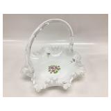 Fenton Silver Crest "Violets in the Snow"