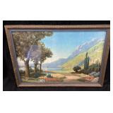 R ATKINSON FOX, PERFECT DAY, FRAMED PRINT, 19in x