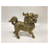 Antique Brass Foo Dog Incense Burner