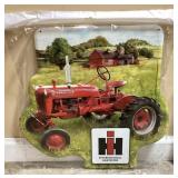 IH FARMALL CUB TRACTOR FARM SCENE EMBOSSED TIN