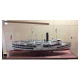 57in SHIP MODEL OF THE PASSENGER PADDLE STEAMER