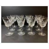 12 Waterford Crystal Lismore Cut Crystal Wine