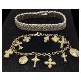 (2) SILVER 925 BRACELETS, 59.3g TOTAL WEIGHT
