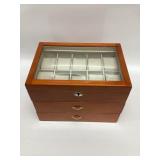 30 Multi-tiered Wooden Watch Display And Storage