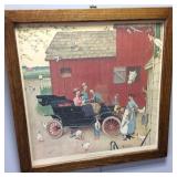 NORMAN ROCKWELL PRINT MODEL T FORD