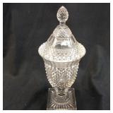 CLEAR WESTMORELAND ENGLISH HOBNAIL CANDY URN