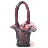 FENTON PURPLE BUTTERFLY/BERRIES BASKET