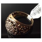 14KT MENS DIAMOND RING 5.7DWT