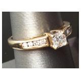14KT DIAMOND ENGAGEMENT RING CENTER .2CT