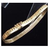 10KT RECTANGLE LINK WIT ETCHING 7.8DWT