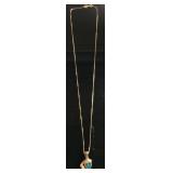 14KT GOLD/OPAL CHARM WITH 14KT