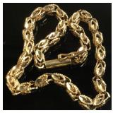 14KT GOLD FILIGREE PALMA LINK BRACELET 3.9DWT